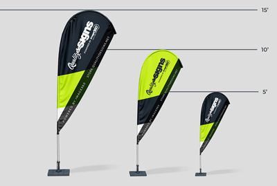 Double Sided Flags w/ Poles and Carry Bag