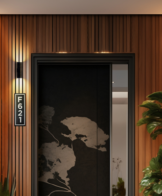 Gloss Black Hotel Door Signage