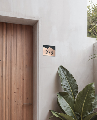 Copper Acrylic Hotel Door Signage