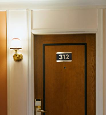 Brushed Gold Hotel Door Signage