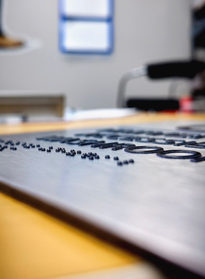 ADA Braille Sign – Acrylic Raised Text & Braille | Accessible Room and Office Signage